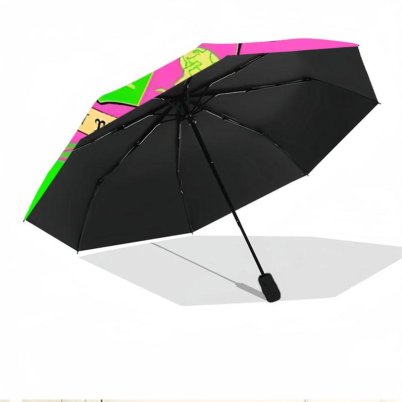 Alpha Kappa Alpha Print Automatic Open Close Umbrella, Portable Foldable Umbrella, for Outdoor Commute Camping Trip, Ideal Birthday Gift