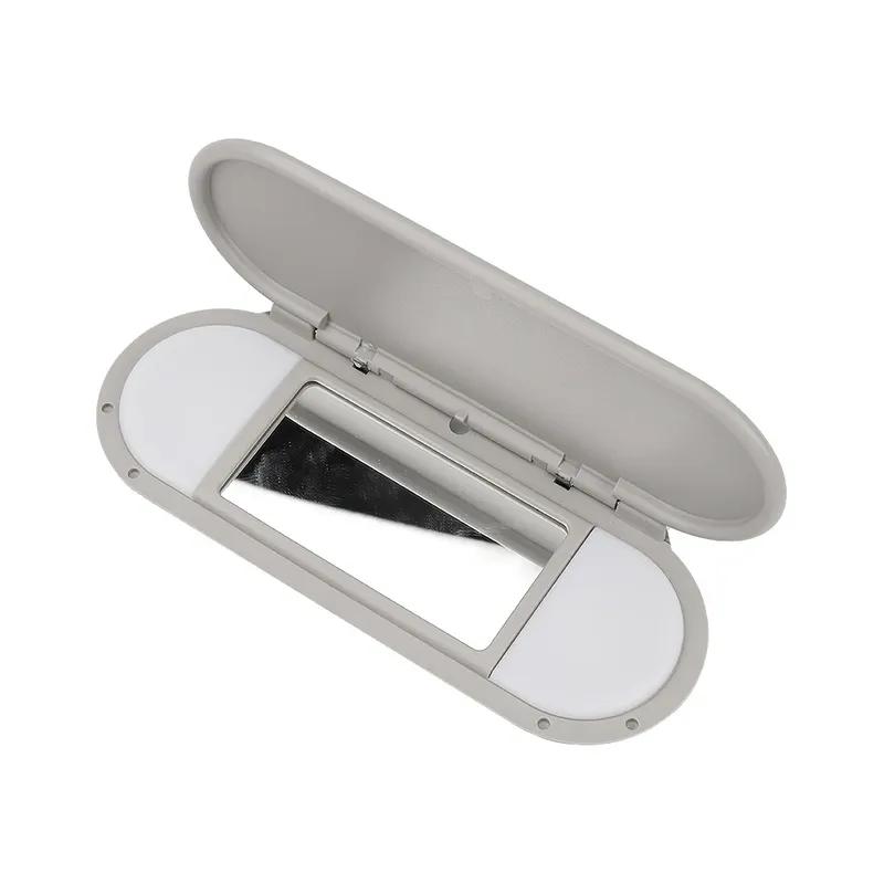 Car Roof Sunvisor Sun Visor Makeup Mirror Glass Cover Light Lamp Cap Lid For-BMW Mini F54 F55 F56 F60 2015- Grey