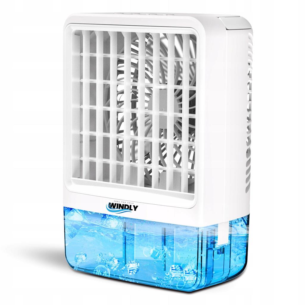 Mini Air Conditioner Desk Fan Quiet Water Cooler 800Ml Led