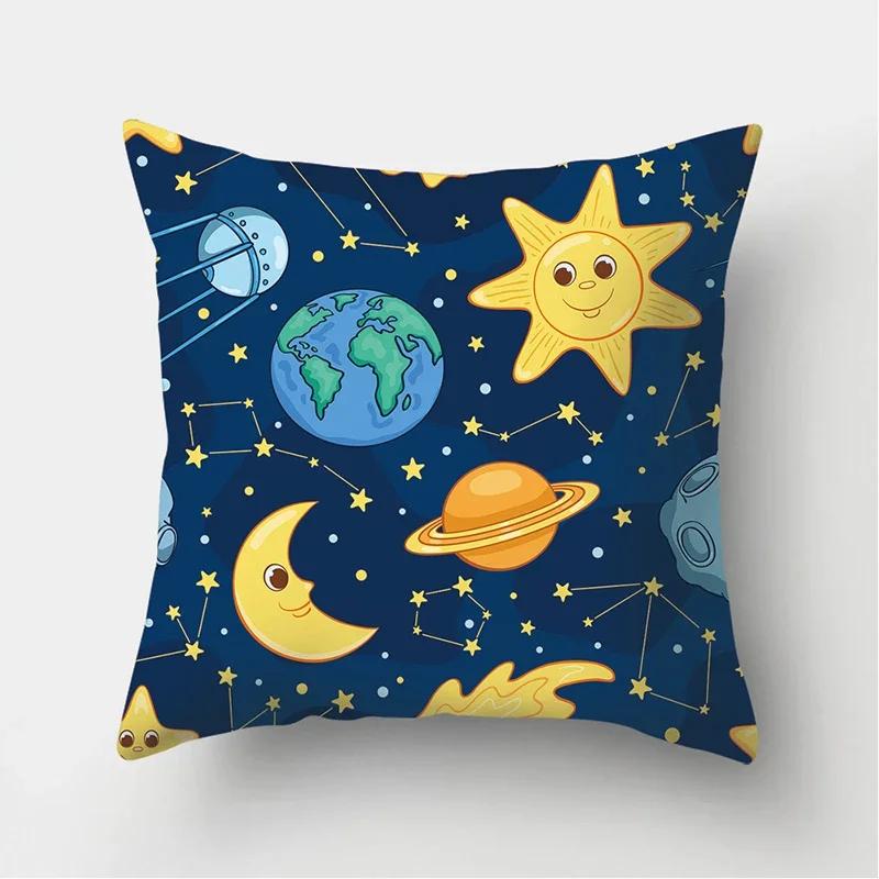 Cloud Star Rainbow Pattern Decorative Cushions Pillowcase Polyester Cushion Cover Throw Pillow Sofa Decoration Pillowcover