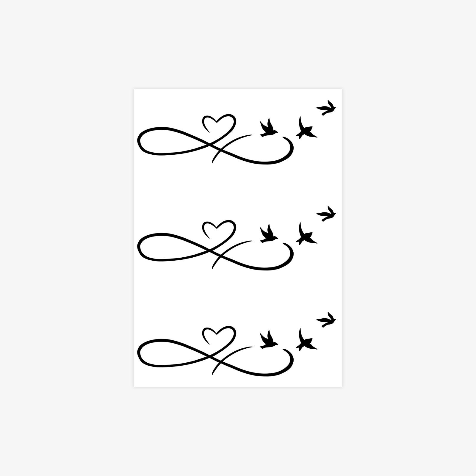 Herbal Mobius Ring Tattoo Sticker Semi-Permanent Tattoo Sticker Waterproof And Long-Lasting Non-Reflective 7*10