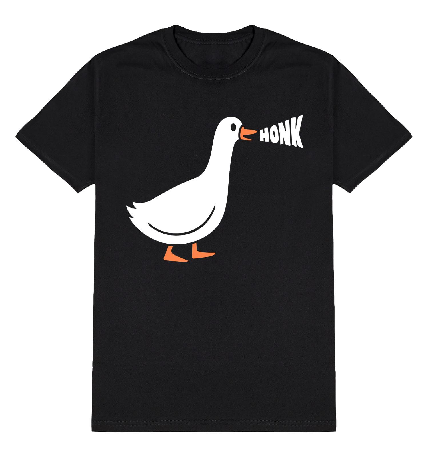 HONK Duck Goose Funny T-Shirt Mens Womens Tees Top Mens Womens Cotton Animal Meme Gift Ladies 3XL