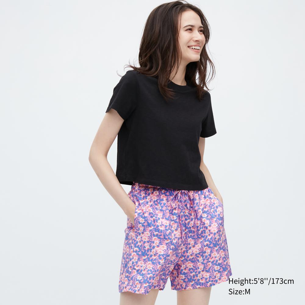 

UNIQLO Легкие короткие брюки с принтом из вискозы B
