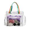 Women Clear Shoulder Bag Waterproof Transparent Tote Handbag Large Capacity Simple Satchel Bag Outdoor Swimming Bag 2025 New