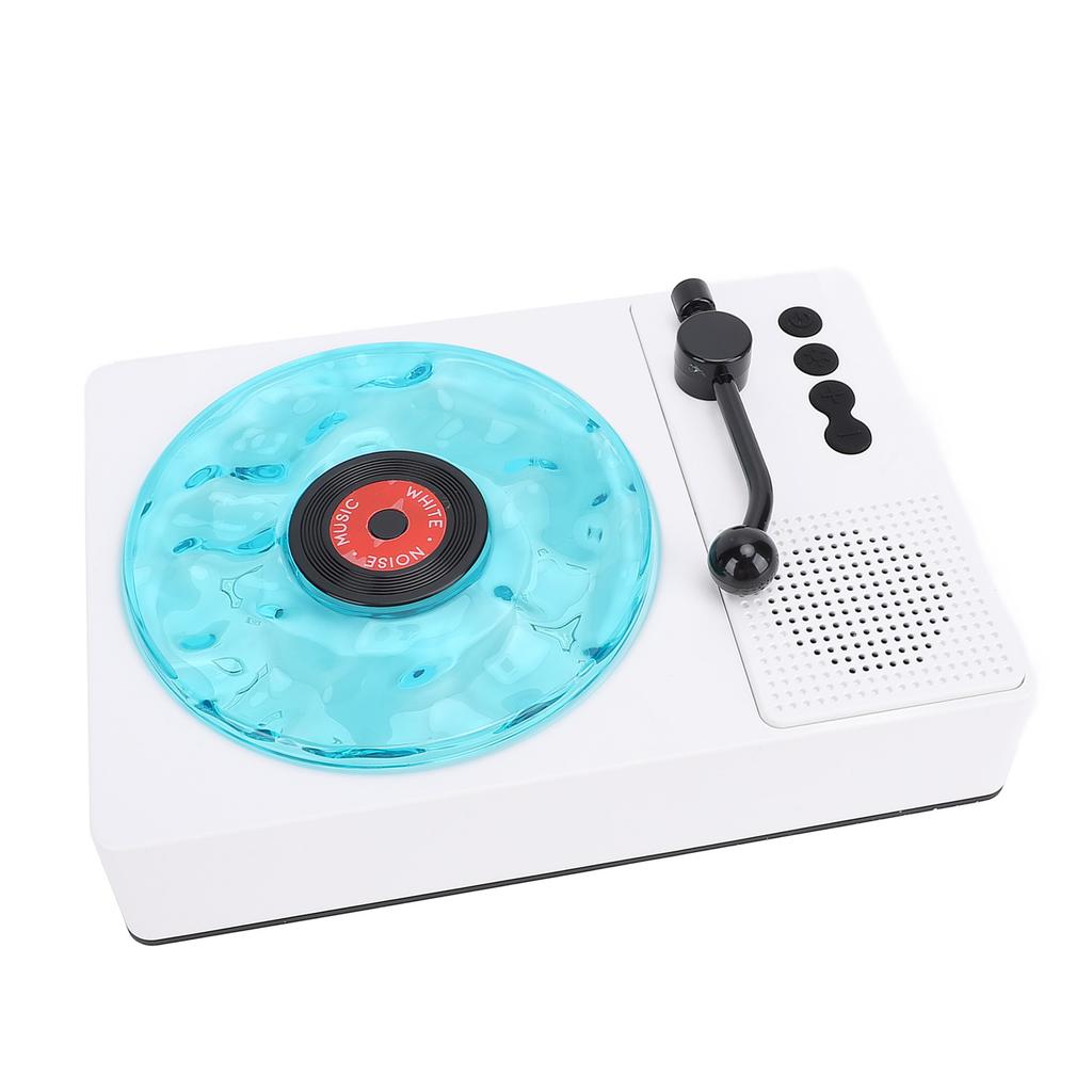 Waves Bluetooth Lautsprecher Tragbar Vintage Drahtlos Waves Plattenspieler Bluetooth Lautsprecher Weiß