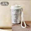 Pure Titanium Insulated Coffee Cup With Straw Handle Dual-Use Travel Mug Men Women Modern Minimalist 350ml