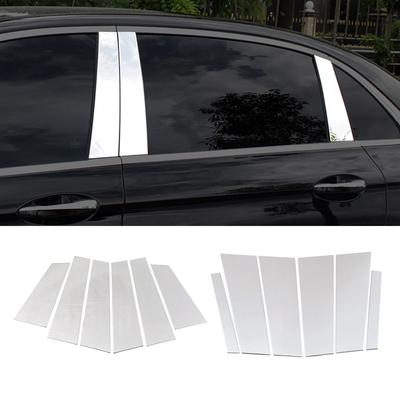 Dla Mercedes Benz E Klasa W213 2016-2018 Zewnętrzna część Modyfikuj Okno BC Słupek Cekinowa dekoracja Wykończenie Stal nierdzewna Naklejka