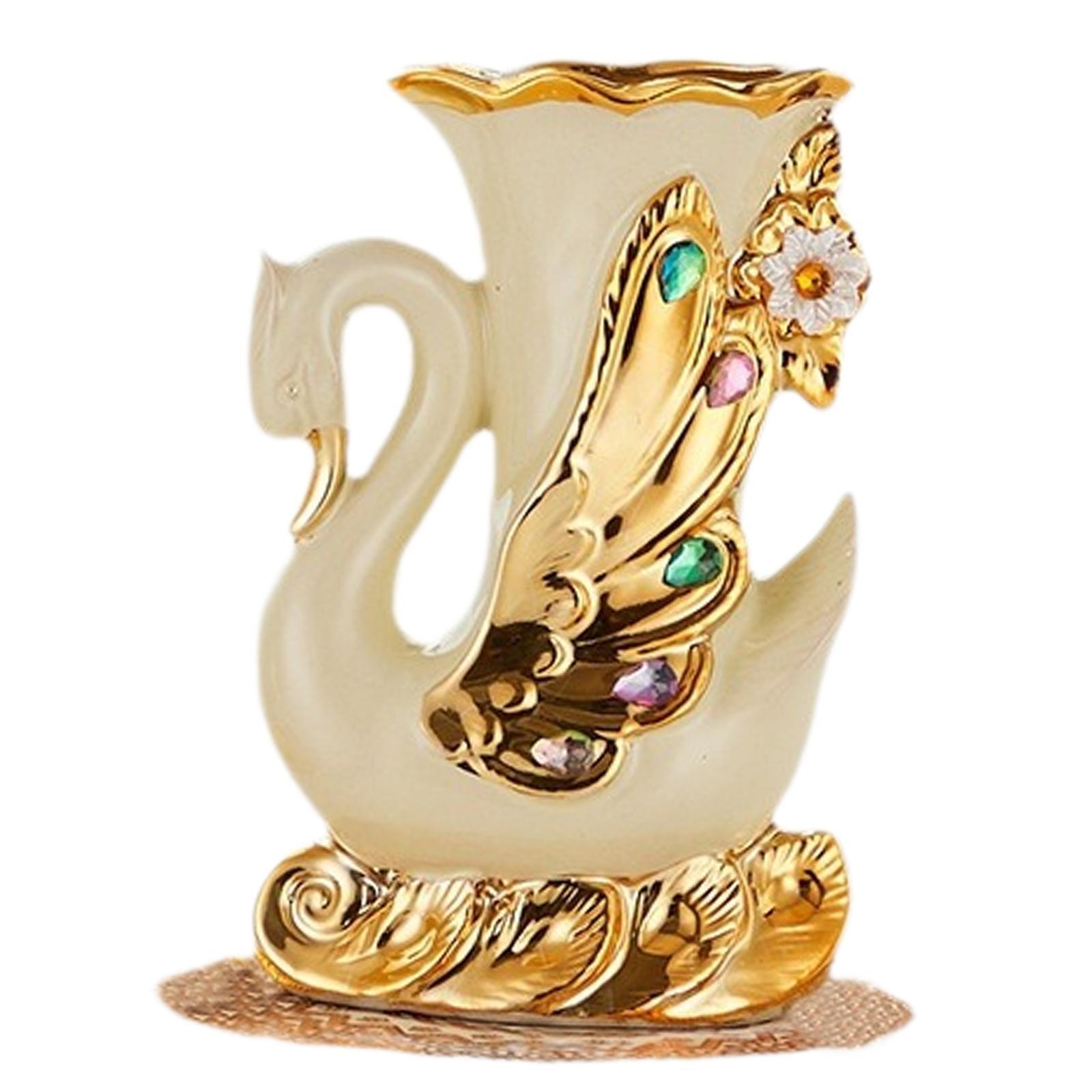 

Фарфоровая ваза в европейском стиле, ваза в форме лебедя для свадебного подарка, вечеринки в гостиной