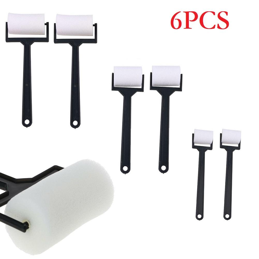 3pc/6pc Sponge Paint Roller Brush Craft Tools Sponge Paint Roller Brush Painting Roller Brush Arts Brush Drawing Tools For Kids