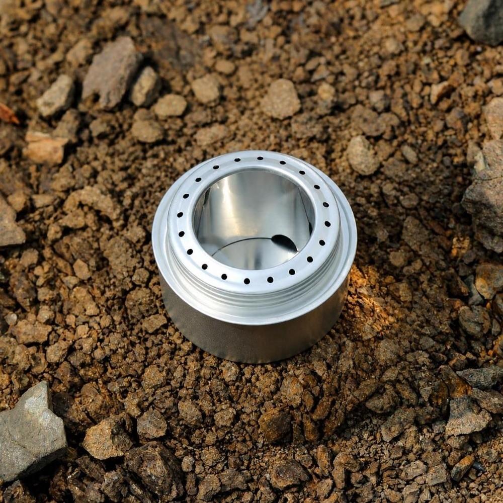 Lightweight Mini Alcohol Stove With Lid Backpacking Burner Mini Outdoor Cooking Stove  BBQ