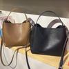 New cowhide leather premium feeling bucket bag tote bag underarm bag shoulder crossbody handbag bag women's bag