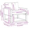 Outdoor Sofa Set Solid Acacia Wood and Textilene Natural