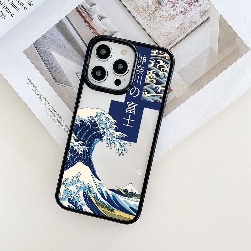 Japan Style The Great Wave Of Kanagawa Phone Case For iPhone 13 12 Mini 11 14 Pro Max 7 8 Plus SE2020 XS X XR Cover Art Fundas