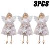 Christmas Hanging Angel Doll Pendant Plush Angel Ornaments Xmas Tree Decors for Wedding Birthday Party New Year Holiday Decor