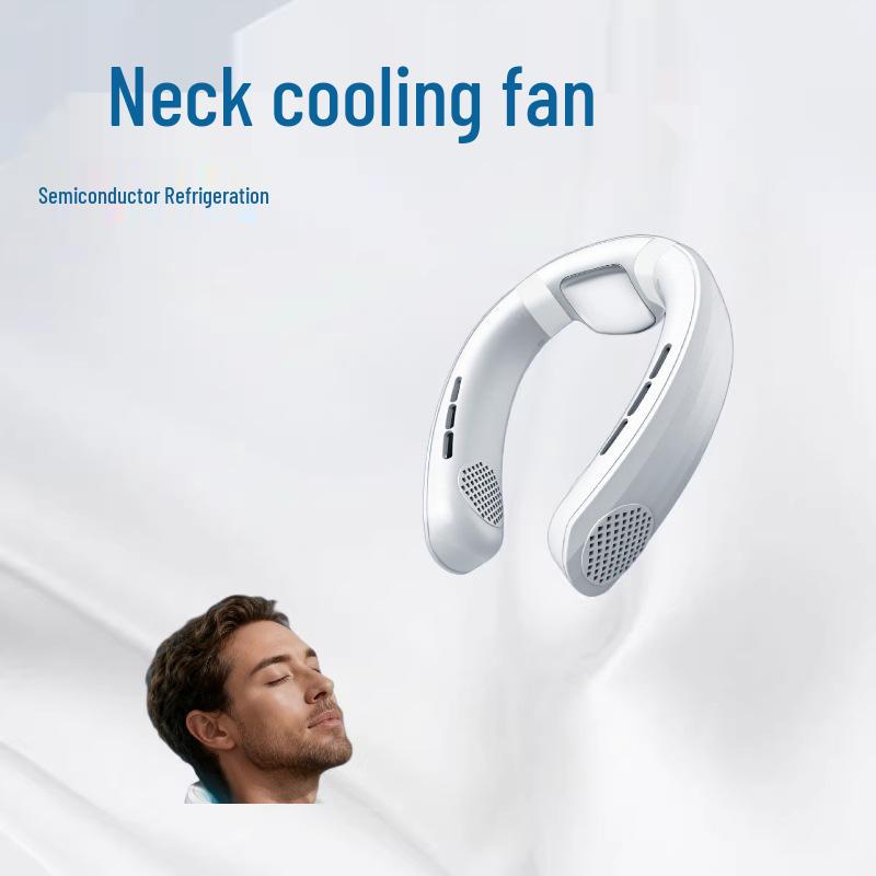 Silent Leafless Neck Fan: Portable Outdoor Semiconductor Cooler