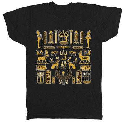 Egypt Egyptian Tomb Temple Pyrmid Gods Symbols Tutankhamun Unisex T-shirts
