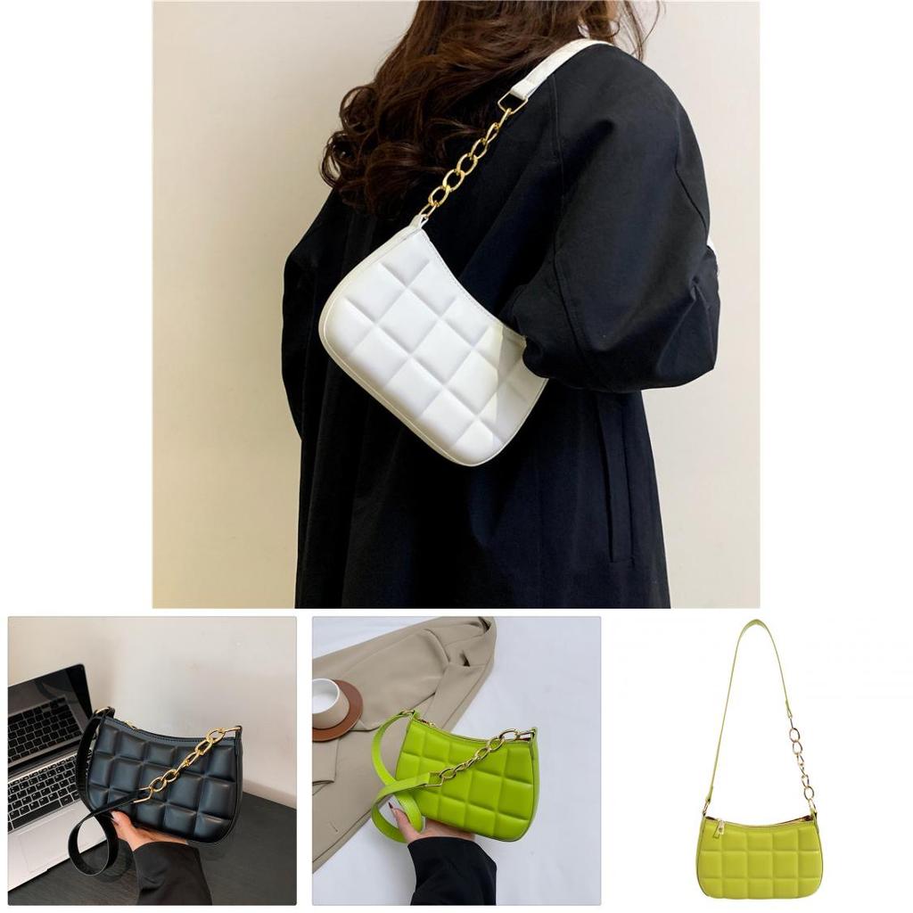 Trendy City Minimalist Grid Embossed Shoulder Bag For 2023 Fall/winter Season