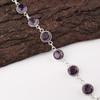 Amethyst Gemstone 925 Sterling Silver Handmade Jewelry Adjustable Bracelet 7-9" RB-17-5