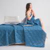 Summer Cool Ice Silk Quilt Washable Soft Blanket With Solid Color Printing Bedroom Air Conditioning Cooling Thin Comforter Quilt
