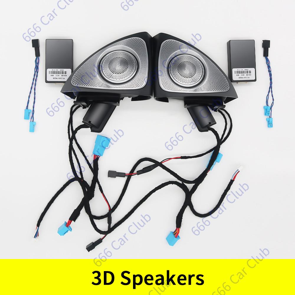 3/12/64 Colour Car LED Ambient Light For Mercedes-Benz C GLC Class Coupe W205 C43 C63 X253 LED Air Vent Speaker Decorative Lamp FS1