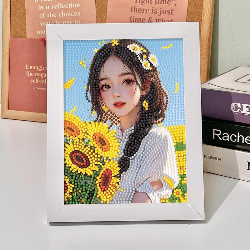 Strawberry Diamond Painting Diy Hand Sticker Diamond Tulip Sunflower Flower Girl Gives Girlfriend Birthday Gift