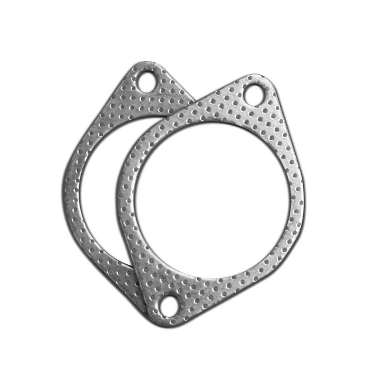 2pcs Exhaust Pipe Gasket Universal Diamond-shaped Flange Gasket Shockproof, Noise-reducing, and Wear-resistant Junta Escape