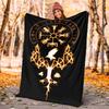 Viking Runes & Tree of Life Flannel Blanket Soft All-Season Throw, Design for Camping, Car Travel, Hiking Sofa, Bed, Office Perfect Gift for Parties