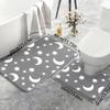 Parlayan Yıldız Ay Banyo Paspası Seti, Karanlıkta Parlayan Kaymaz Su Emici Banyo Halısı 2'li Paket, Ev Dekorasyonu İçin Yumuşak Tuvalet Zemini Paspasları