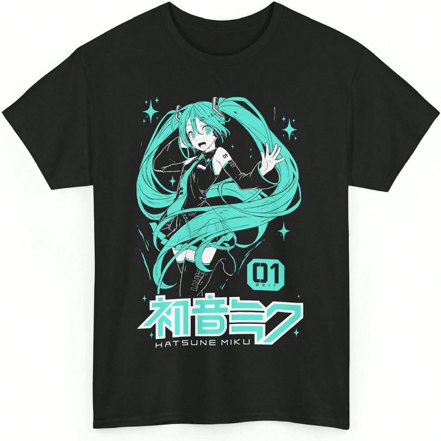 Harajuku Fish Japanese Anime And Manga Design T-Shirt|Harlow s Salon T-Shirt| Death Eater Portrait T-Shirt|Hatsune Anime T-Shirt Miku Melodic Digital S разноцветный