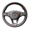 DIY Black Wear-Resistant Faux Leather Car Steering Wheel Cover For Mercedes-Benz Vito III ( W447 ) 2015- Braid