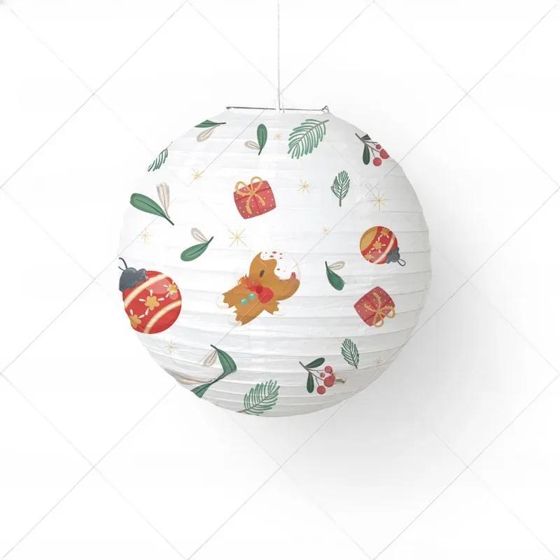 Christmas Paper Lanterns Creative New Year Christmas Party Decorations Handheld DIY Lanterns Suitable Home Festival Party Decor