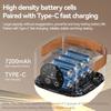 LED Light With Fan Portable Silent Ceiling Fans Light Rechargeable/Plug-in LED Lamp Remote Control 7200mAh for Bedroom Camping