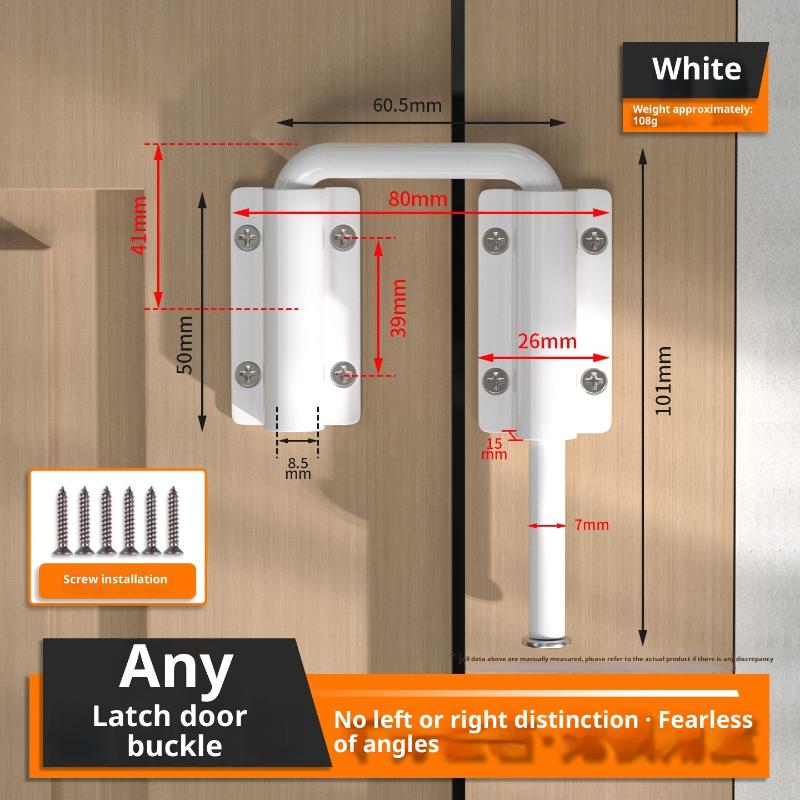1Pcs Durable Aluminum Alloy Door Latch Lock 90/180 Degree Gate Latch Safety Anti-Theft Buckle Door Bolts Door Buckle Hardware
