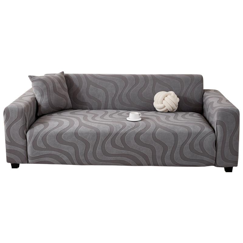 Neue Fleece Sofahut Sofa Schutzhülle Einfaches Wellenmuster Rundumschutz Staubdicht und Verschleißfest Heimdekoration Vielseitig