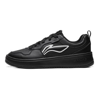 Li Ning Chuyun Synthetic Leather Minimalist Fashion Color Block Trendy Non-Slip Lightweight Breathable Low-Top Skate Shoes Kids Sneaker AGCV190-9