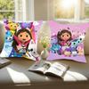 Kids Gabbys Dollhouse Gabby Cats Pillow Case Pattern Printed Pillowcase For Living Room Sofa Cushion Cover & Bedroom Decor