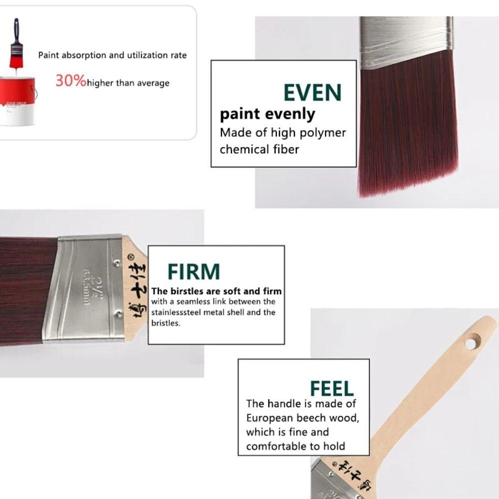 Bushy Paint Brush Traceless Wall Brushing Tools Easy To Clean Angled Paintbrush  Clean