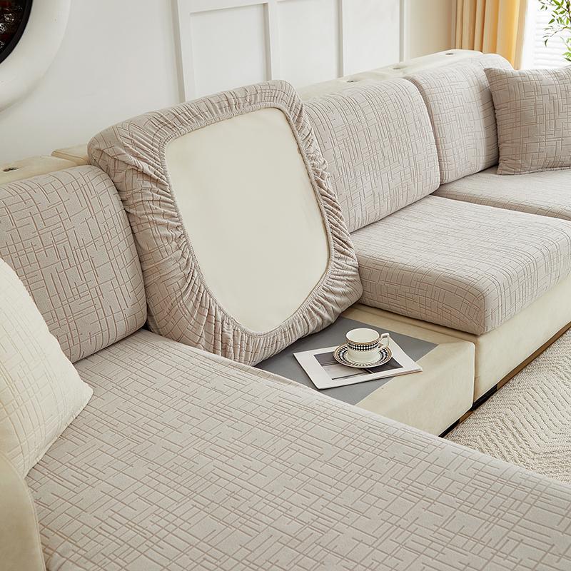 1Pc Jacquard Stretch Sofa Cushion Cover Elastic Fit Soft Washable Sofa Slipcover For Living Room Couch Cushion Cover Home Decor