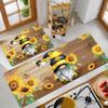 1Pcs Anti Fatigue Kitchen Rugs, Long-Haired Flannel + 0.3 Print Waterproof Non-Slip Thick Cushioned Mat Comfort Standing Mat