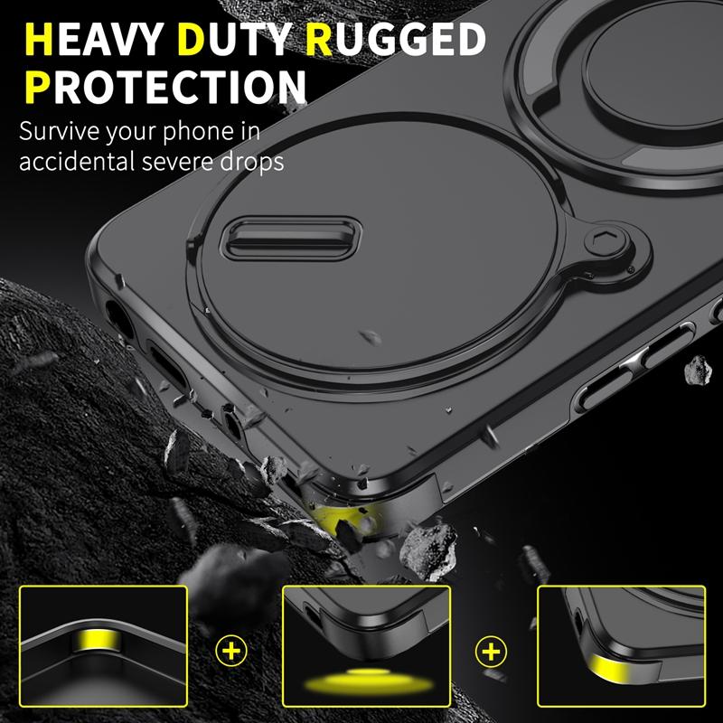 For Xiaomi Redmi Note 14 Pro 4G Case Magnetic Holder Ring Armor Shockproof Cases for Redmy Note14Pro 4G Slide Lens Protect Cover