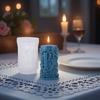 3D Letter Relief Cylindrical Candle Silicone Mold Creative  Artistic Design Relief Resin Mould DIY Craft Home Decor