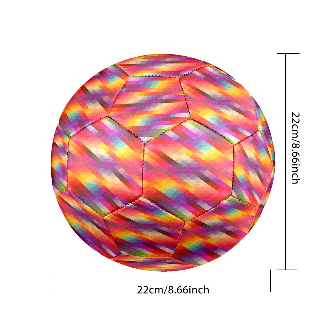 1pc Colorful Abstract Size 5 Soccer Ball Professional Match Training Football Indoor &Outdoor Sports Ball Lightweight Durable m6543