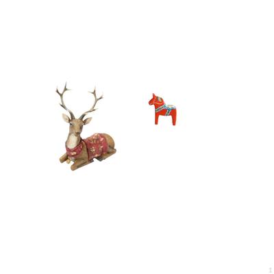 Reindeer Elk Horse Sculpture Tabletop Ornament Deer Figurine Statue for Living Room Office Bedroom