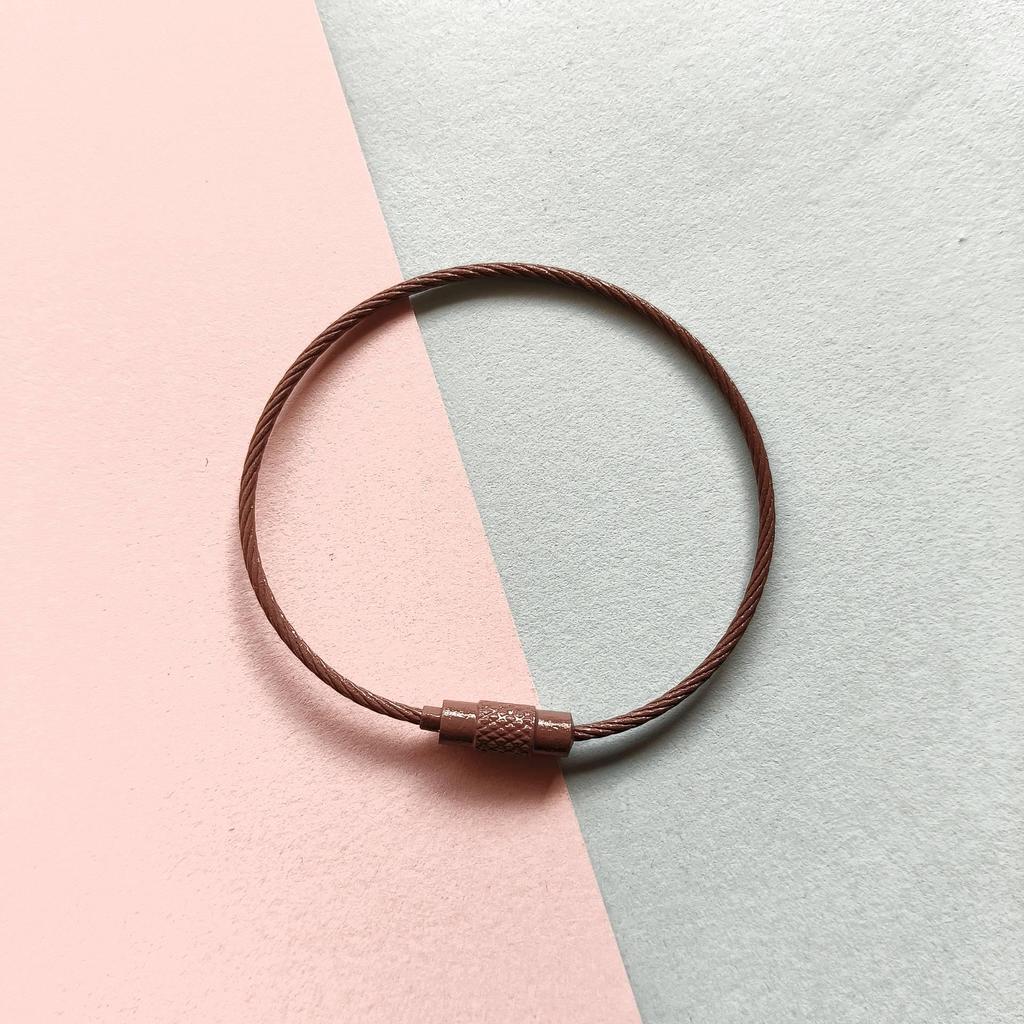 Rotating Metal Wire Rope Keyring Charm for DIY Bags