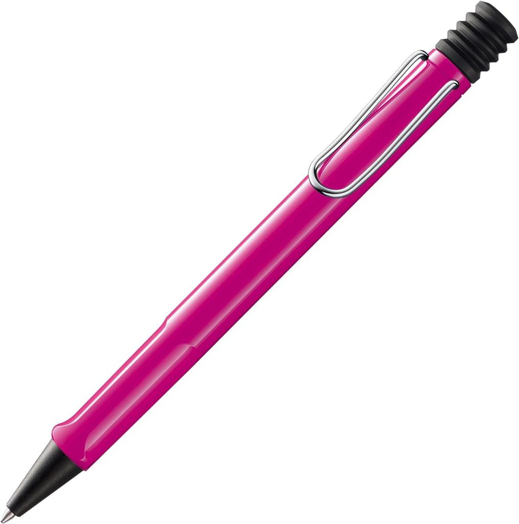 Lamy Safari Pink Ballpoint Pen Ergonomic Grip Line Width M Comfortable for Long Writing Hours Made of Durable ASA Plastic Includes Large Capacity