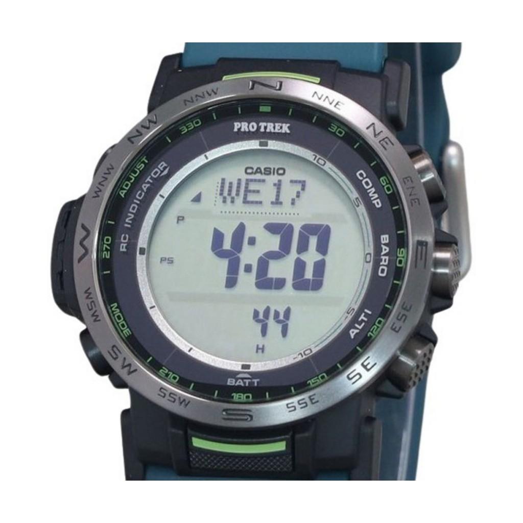 Casio Cyfrowy pasek z żywicy Protrek Climber Line Wytrzymały, słoneczny PRW-35Y-3 100M Męski zegarek