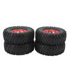 4 Pcs RC Car Wheel Set 2 Left 2 Right Plastic Rubber Lightweight Replacement Wheels for WLTOYS