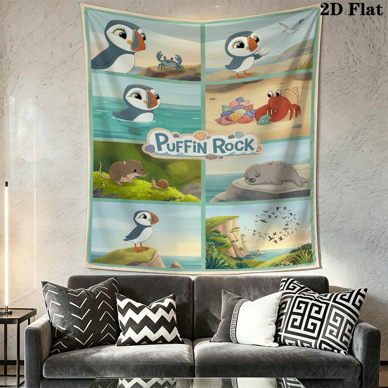 Peter Rabbit Dawn Wall Hanging Printed Fabric Blanket Decorative Tapestries for Bedroom Living Room Home Decor