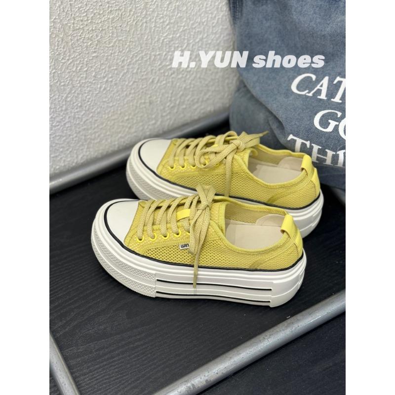 

Summer new thick-soled heightening little white shoes women s shoes casual sports shoes lace-up mesh shoes single shoes tide 40