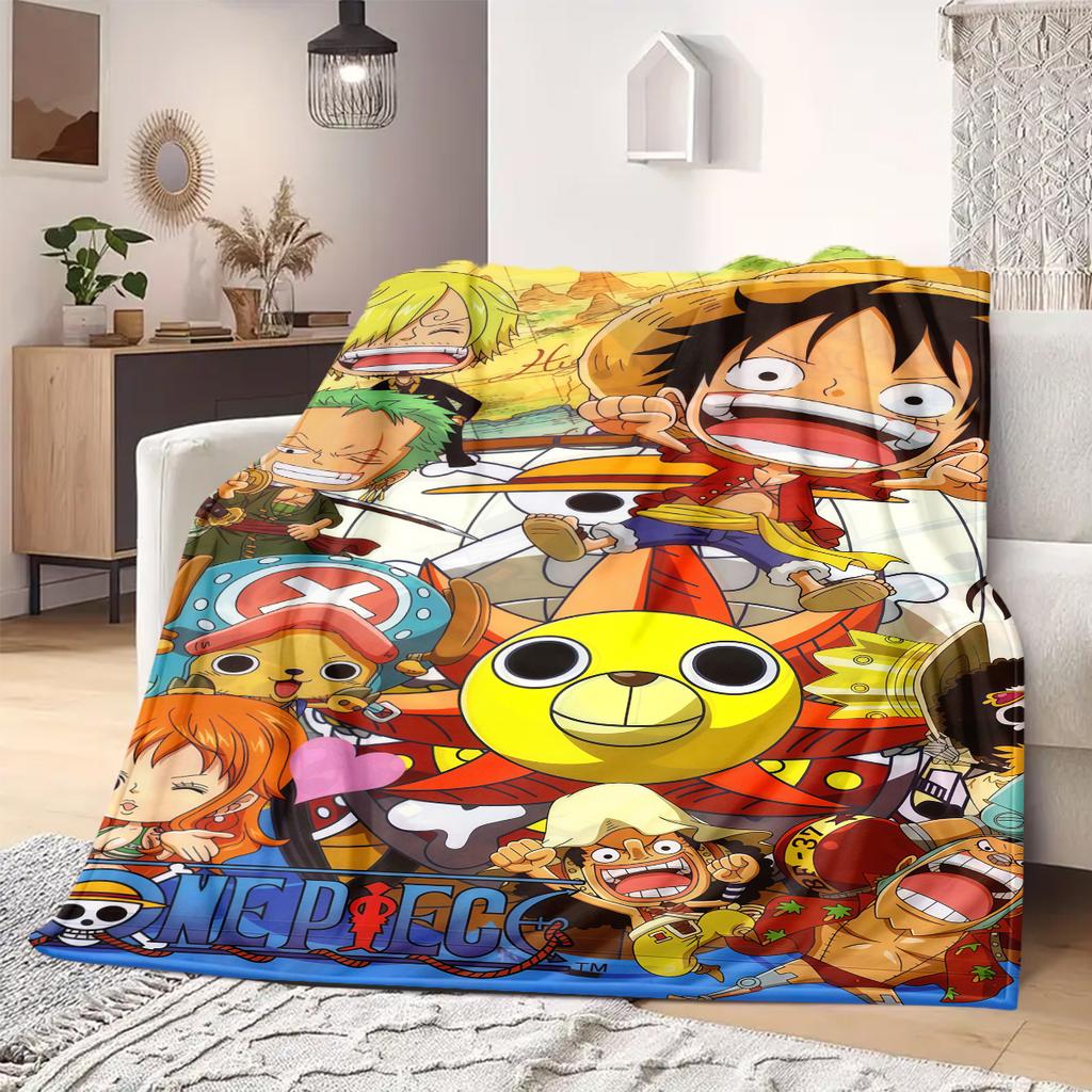 Luffy D Print Blanket Warm Comfortable Flannel Blanket Suitable for Bedrooms,Sofas, Beds,Chairs,Travel -QIAO46